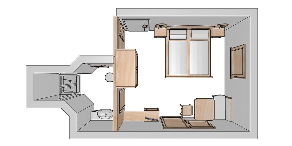 Floor plan for the pine double room - Landhaus Platzer