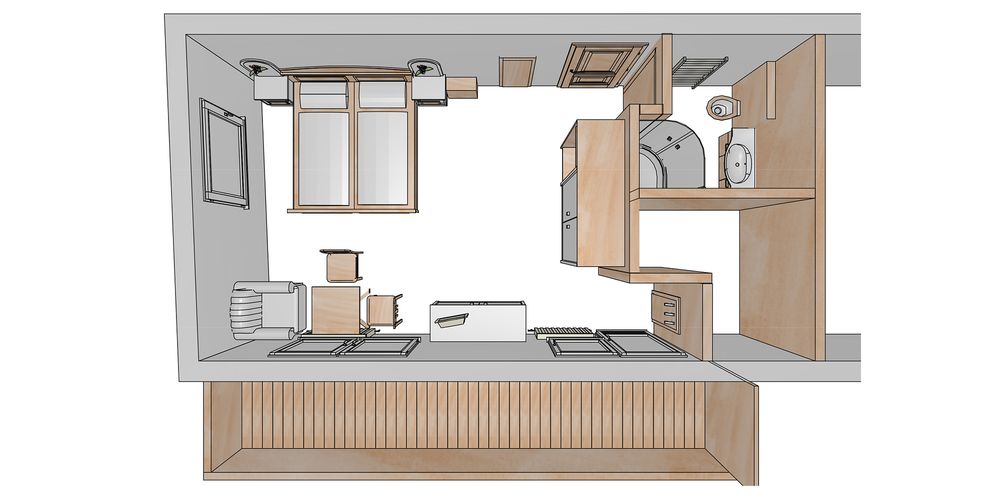 Floor plan for the comfort double room - Landhaus Platzer